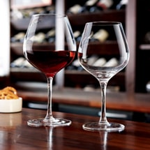 Red wine glasses