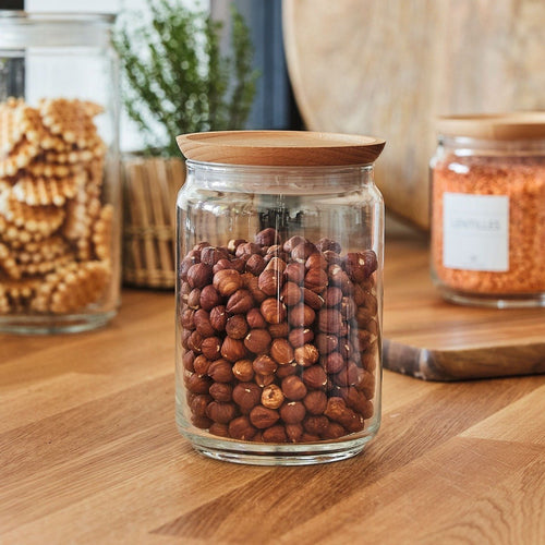 Lot de deux pots de conservation Pure Jar Wood- 1L + 0,5L