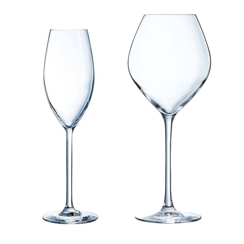 Ensemble de 12 verres à pied 47 cl et flûtes à champagne 24 cl Cheer Up