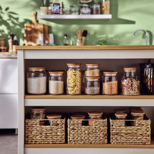 Lot de deux pots de conservation Pure Jar Wood- 1L + 0,5L