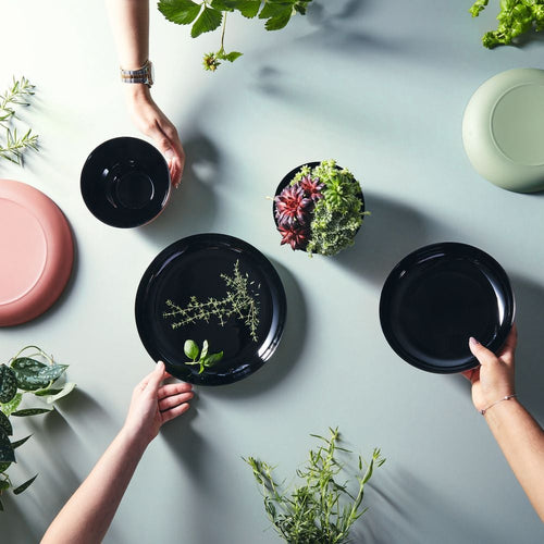 Set of 4 Vicky Green plates, 21cm