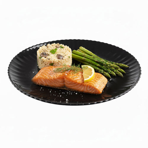 Assiette plate noire 25 cm Bloom - 2