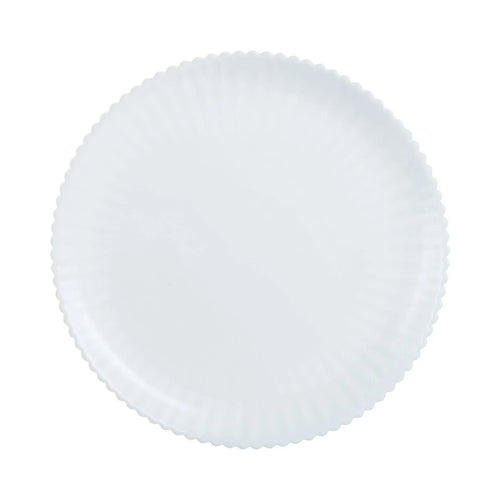 Assiette plate blanche 25 cm Bloom