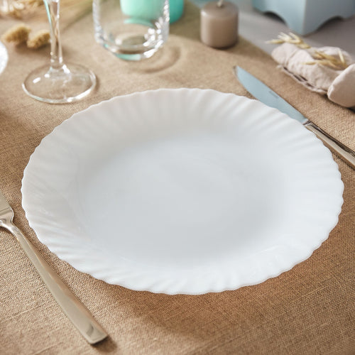 White flat plate 25 cm Feston - 2