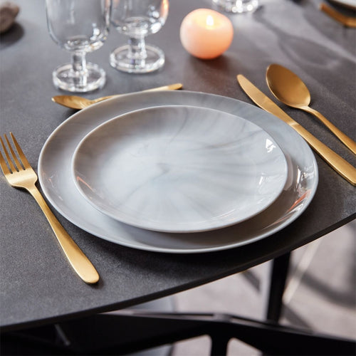 Assiette dessert grise 19 cm Diwali Marble - 2