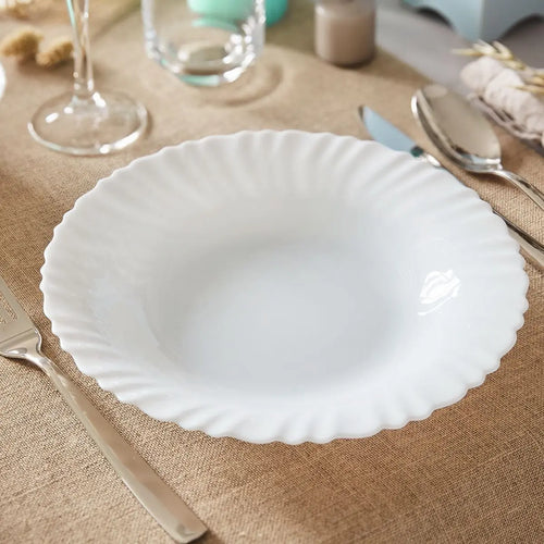 White deep plate 23 cm Feston