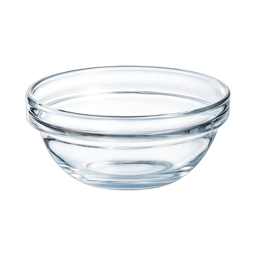 Round glass salad bowl 10.3 cm Stackable 24 cl