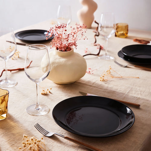 Assiette à dessert noire 18 cm Apy