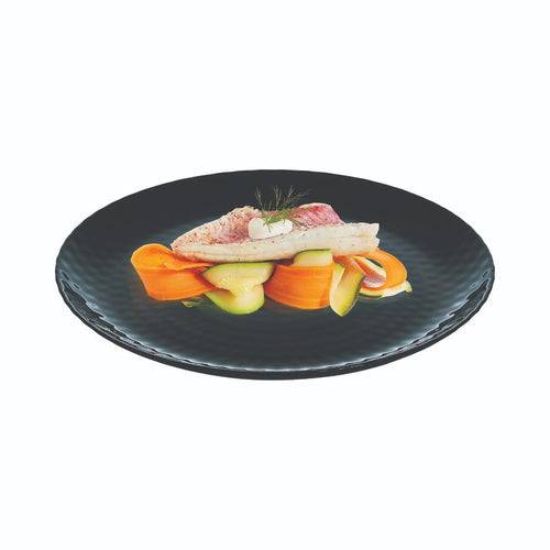 Assiette plate noire 25 cm Pampille