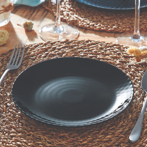 Assiette à dessert noire 19 cm Pampille