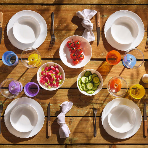 Assiette creuse blanche 20 cm Bloom