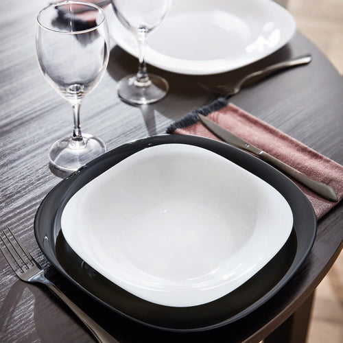 Carine 18-piece Black/White service - 2