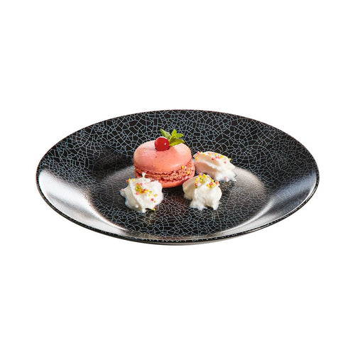 Assiette à dessert noire 18 cm Zoe