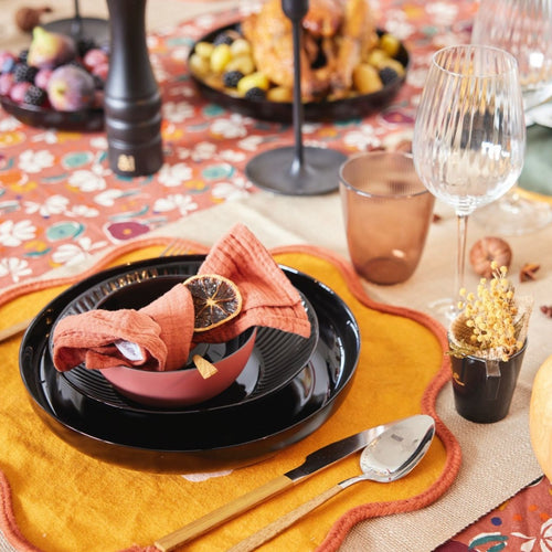 Assiette creuse 20 cm Cottage Noir