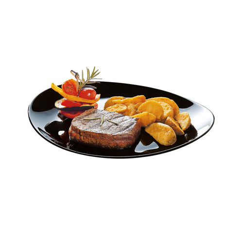 Assiette à steak noire 30 cm Friend