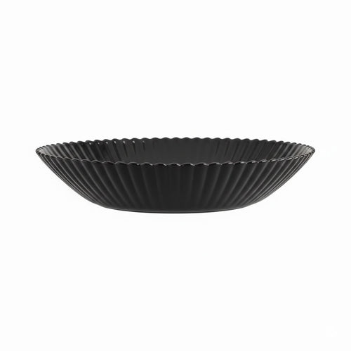 Assiette creuse noire 20 cm Bloom