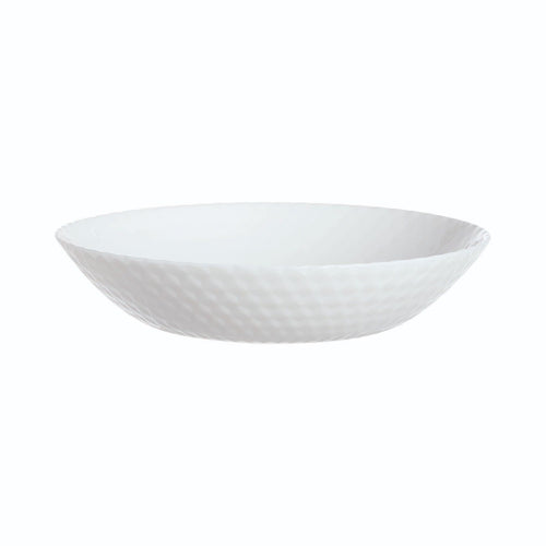 White deep plate 20 cm Pampille