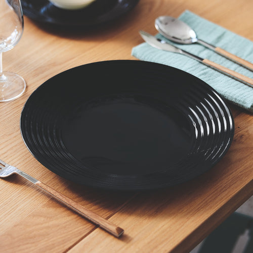 Assiette creuse noire 23 cm Harena - 2