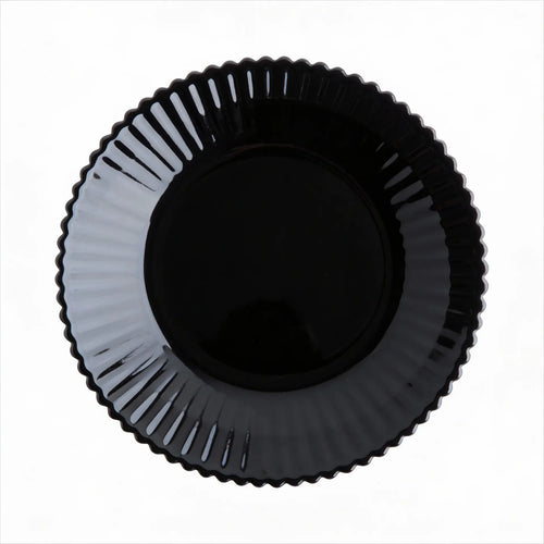 Assiette creuse noire 20 cm Bloom