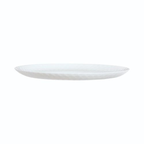 White flat plate 25 cm Pampille