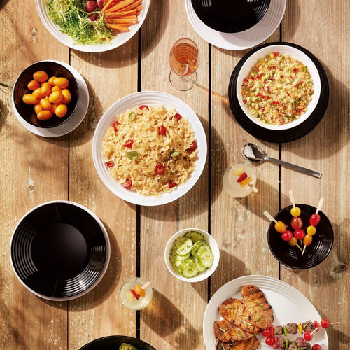 Harena 18-piece black/white dinnerware set - 2