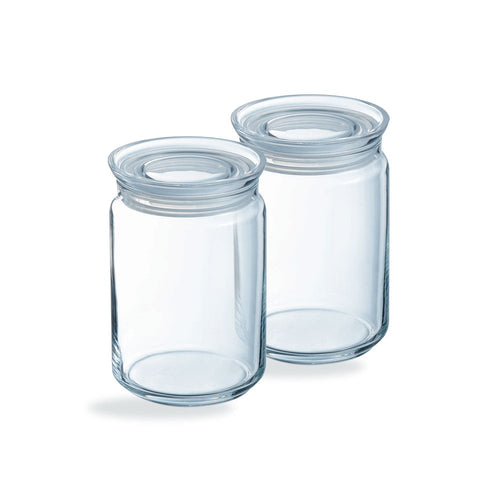 Lot de 2 pots de conservation Pure Jar Glass 1L