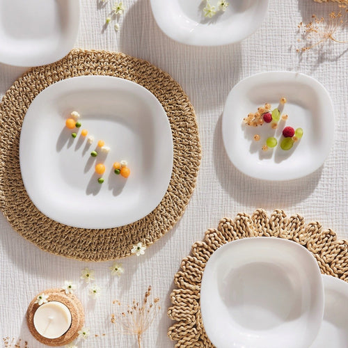 Service de table 18 pièces Carine gris et blanc - 2