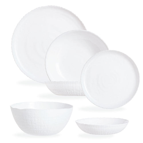 Set of 25 white ammonite pieces