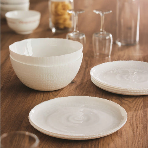 Service de table 18 pièces Ammonite Blanc