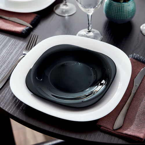 Assiette noire 19 cm Carine - 2