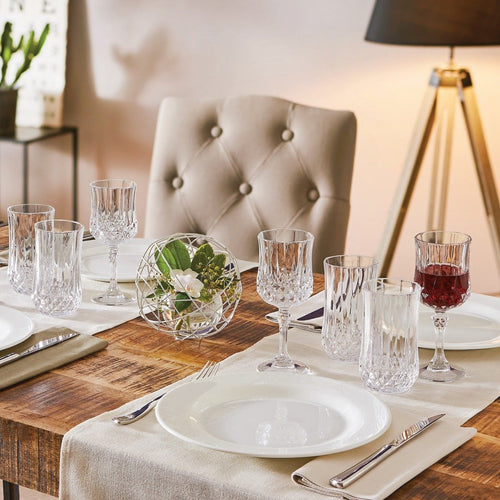 Ensemble 18 pièces, verres à pied et gobelets Longchamp