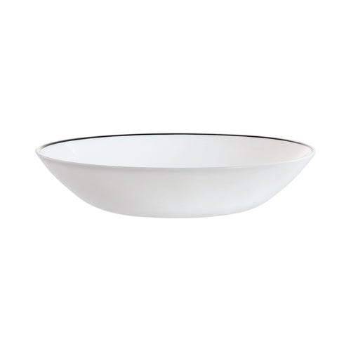 Assiette creuse blanche filet noir 20 cm Diwali