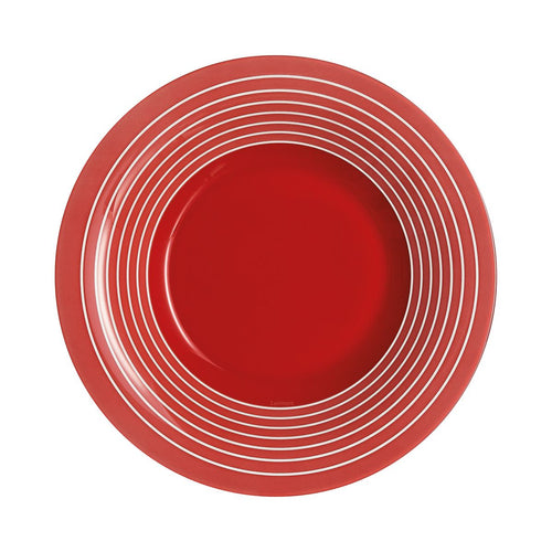 Assiette creuse rouge 21,5 cm Factory
