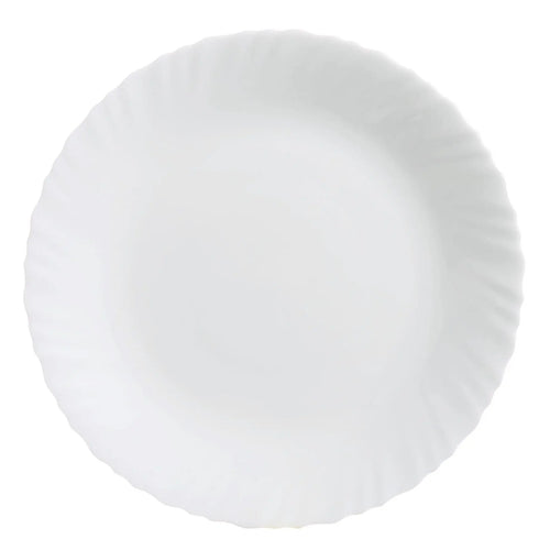 White flat plate 25 cm Feston