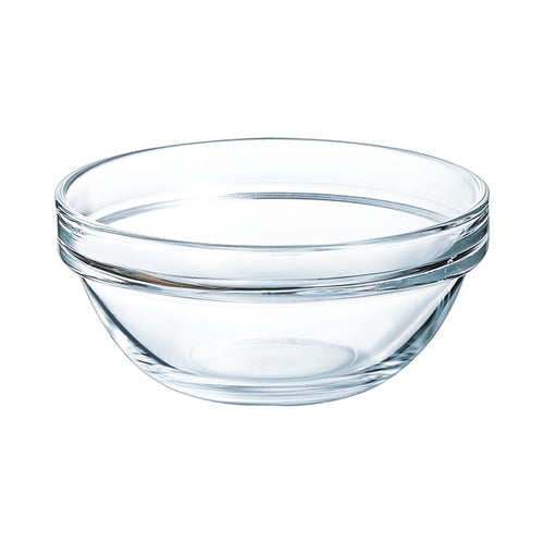 Round glass salad bowl 8.8 cm Stackable 15 cl