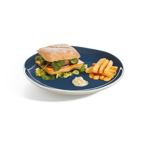 Assiette plate 19,8 cm Rocaleo Bleu marine