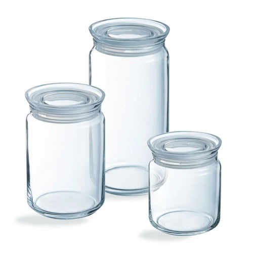 Lot de 3 pots de conservation Pure Jar Glass - 70-100-150cl