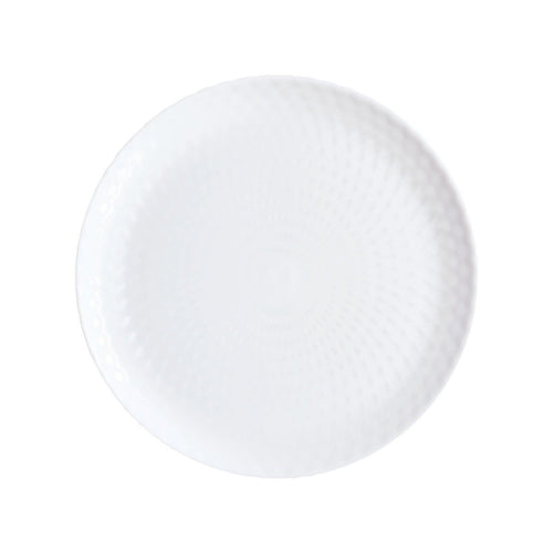 White flat plate 25 cm Pampille