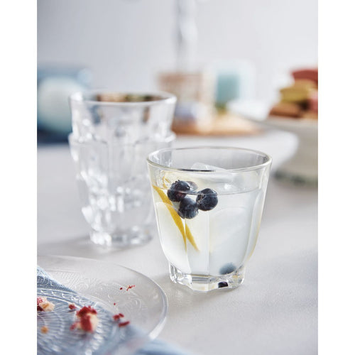 Service de table 19 pièces avec 12 assiettes, 6 verres et 1 carafe 0.75L - Gabin