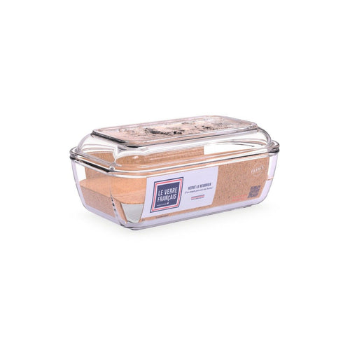 Beurrier vache 17 x 10,5 cm Hervé, Le Verre Français