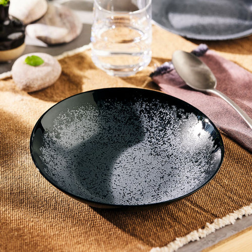 Black soup plate 20 cm Slate
