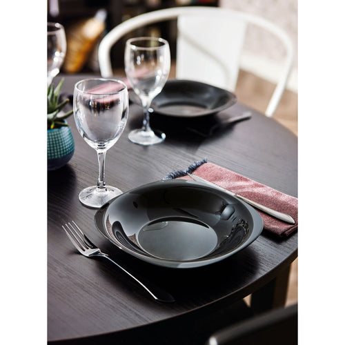 Assiette creuse carrée noire 23,7 x 21,2 cm Carine - 2