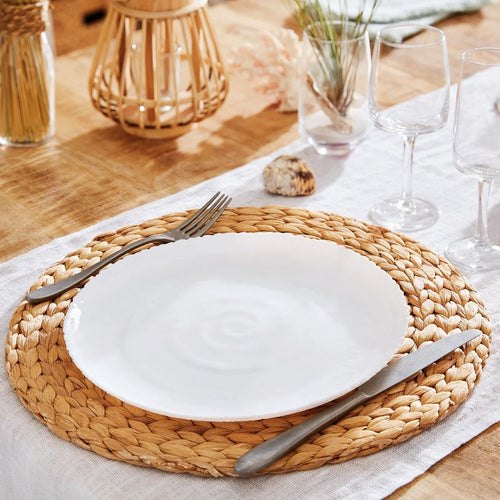 White plate 26 cm Ammonite