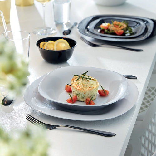 Assiette creuse grise 21 cm Carine - 2