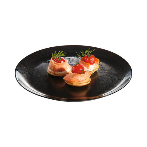 Assiette plate noire 25 cm Diana - 2