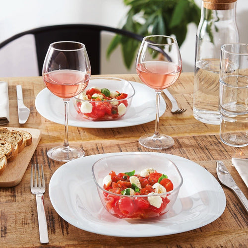 Service de table 18 pièces Carine blanc