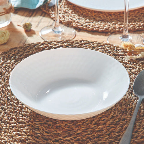 Assiette creuse blanche 20 cm Pampille - 2