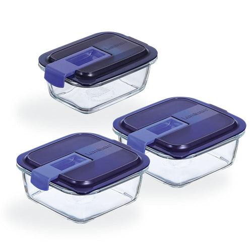 Lot de 3 boites de conservation rectangulaires Easy Box