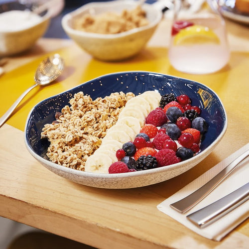 Assiette creuse 20,2 cm Rocaleo Bleu marine 70 cl