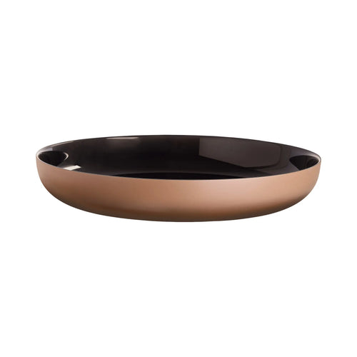 Assiette plate couleur noisette 25 cm Moka Délice